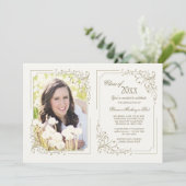 Fancy Frame Photo Invitation Double (Debout devant)