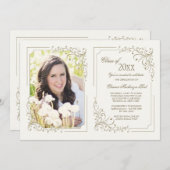 Fancy Frame Photo Invitation Double (Devant / Derrière)