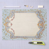 Fancy Frans  Lijst Blue Gold Scroll Roos Tissuepapier (Craft)
