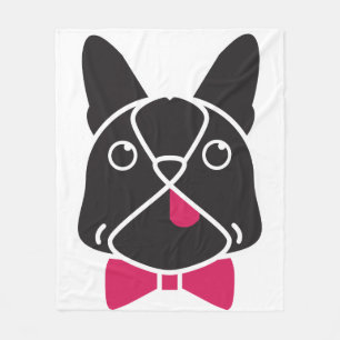 Fancy Frenchie Fleece Deken