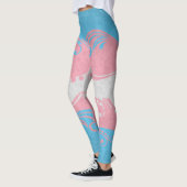 Fancy gedraaide Transgender Pride Flag Leggings (Links)