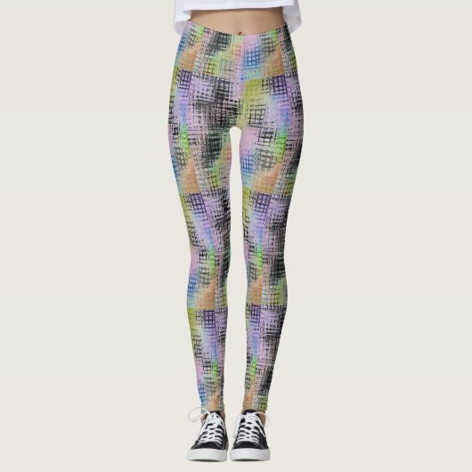 Fancy gekleurde Leggings (Voorkant)
