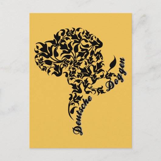 Fancy geweldig daanportret briefkaart (Voorkant)