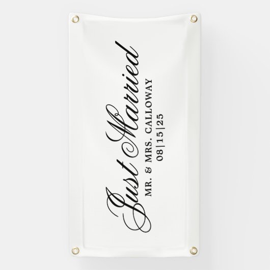 Fancy gewoon gehuwde autobanner spandoek (Verticaal)