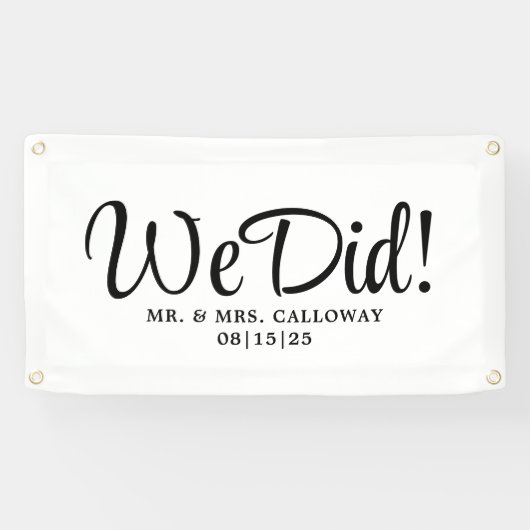 Fancy gewoon gehuwde autobanner spandoek (Horizontaal)