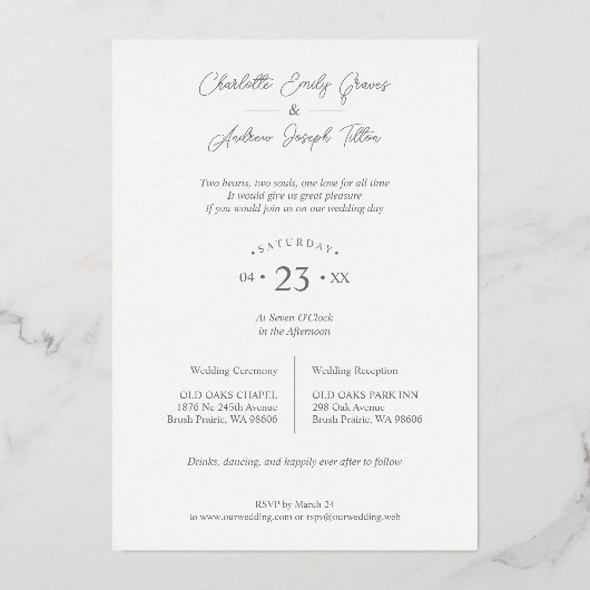 Fancy gezichtsroze hart 4 multi-foto's collage folie uitnodiging (Achterkant)