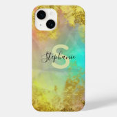Fancy Glam Abstract Goud Metallic Folie Glitter Case-Mate iPhone Case (Achterkant)