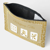 Fancy Gold and Tan Mahjong Tile Pouch Etui (Open)