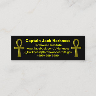 Fancy Gold Ankh-profielkaart Mini Visitekaartje