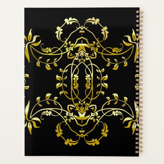 Fancy Gold  Lijst op zwart Benoemingboek Planner (Achterkant)