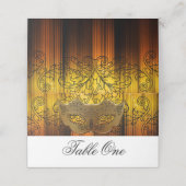 Fancy Gold Masquerade Escort Kaarten (Buitenkant ongevouwen)