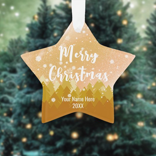 Fancy Gold Noël paisible Forêt de neige