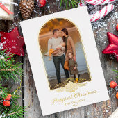 Fancy Golden Arch-effect met kerstmis  Folie Uitnodiging