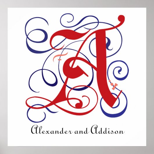 Fancy gotische Petten Letter A, 300dpi PNG-Poster Poster (Voorkant)