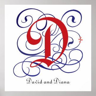 Fancy gotische Petten Letter D, 300dpi PNG-Poster Poster