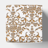 Fancy Goud en Wit Bloemen Damask Bedankdoosjes (Bovenkant)