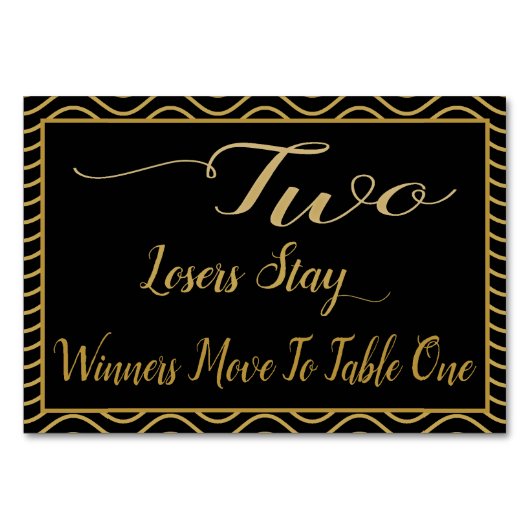 Fancy Gouden Bunco Tafel Kaart #2 (Achterkant)