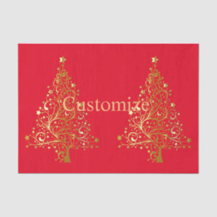 Fancy Gouden Kerstboom Thunder_Cove Tissuepapier