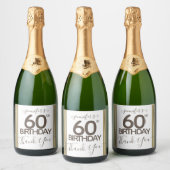 Fancy goudfeest op maat sparkling wijnetiket (Flessen)