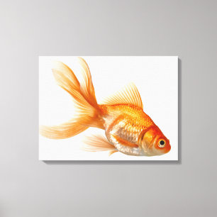 Fancy goudvis canvas afdruk