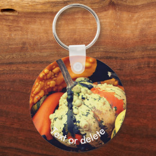 Fancy Gourds Natuur Gepersonaliseerd Sleutelhanger