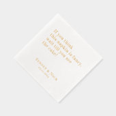 Fancy | Grappig Gepersonaliseerd Bruiloftsgoud Folie Servetten (Rechts)