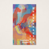 Fancy Great Dane Kennel Cartes de visite (Devant)