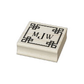 Fancy Grieks Zeer belangrijk Lijst Monogram Rubber Rubberstempel (Stempel)