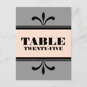 Fancy grijs-/kleurengedeelte Deco-tabelnummer Brie Briefkaart