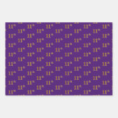 Fancy Groen, Grijs, Paarse, Faux Gold 11e Event # Inpakpapier Vel (Voorkant 3)