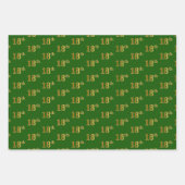Fancy Groen, Grijs, Paarse, Faux Gold 18e Event # Inpakpapier Vel (Voorkant)