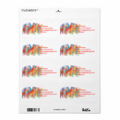 Fancy Grote Denen Etiket (Full Sheet)