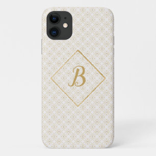Fancy Gulden en Wit gepersonaliseerd iPhone 11 Hoesje