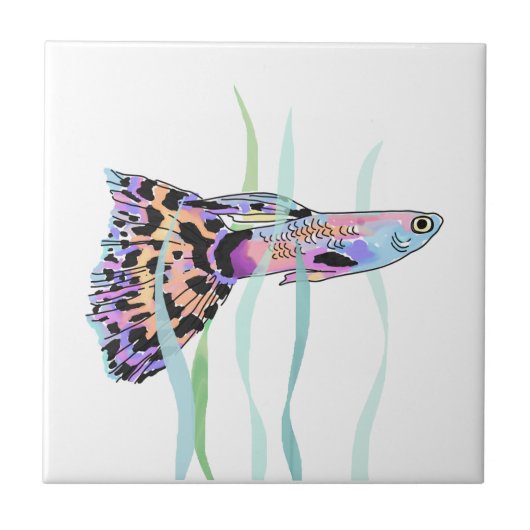 Fancy Guppy Tile Tegeltje (Voorkant)