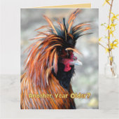 Fancy Haan Happy Birthday Humor BIG SIZE Kaart (Gele Bloem)