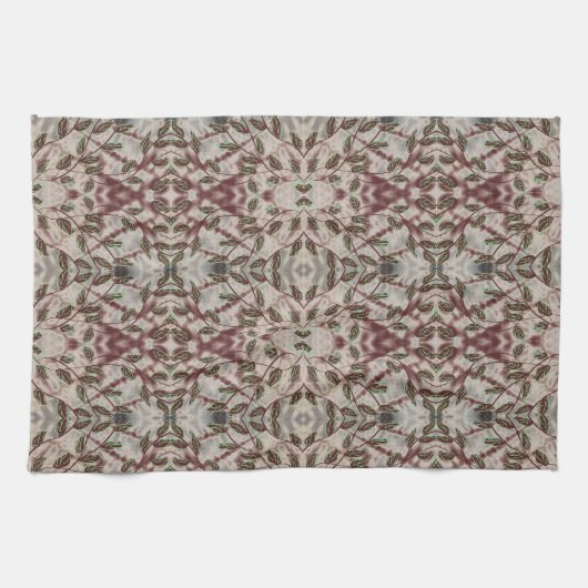 Fancy handdoek met zwart en bordeauxrood (Horizontaal)