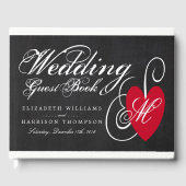  Fancy hart - Chalkboard Wedding Gastenboek (Voorkant)