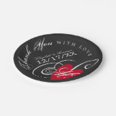  Fancy hart - Chalkboard Wedding Papieren Bordje (Gekanteld)