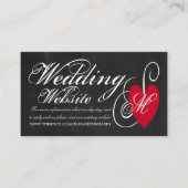 Fancy hart - Chalkboard Wedding Website Informatiekaartje (Voorkant)