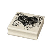 Fancy hart 	rubberstempel (Stempel)