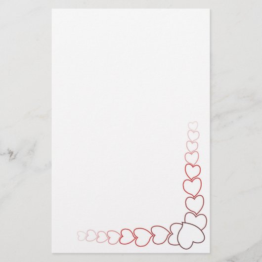 Fancy harten briefpapier (Voorkant)