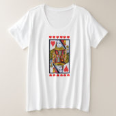 Fancy Heart Queen sur la carte de jeu Coeurs rouge (Design devant)