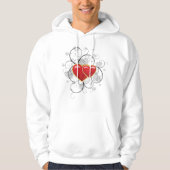 Fancy Heart Red Love Sweat - shirt à capuche (Devant)