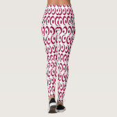 Fancy, heldere, levendige rode rotswirls ontworpen leggings (Achterkant)