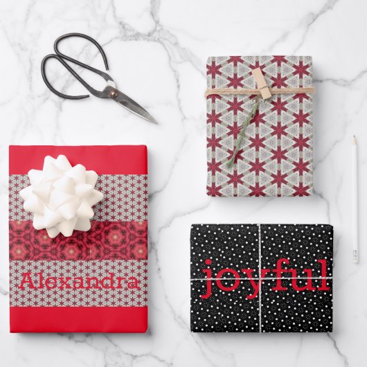 Fancy Holiday Gift Wrap Presentatiepakket Inpakpapier Vel (Voorkant)