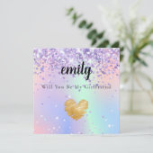 Fancy Holographic Serez-Vous Ma Carte Girfriend (Debout devant)