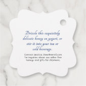 Fancy Honey Jar Neck Label met Blue Wildflower (Achterkant)