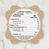 Fancy honingetiket Voeding Label Kraft Polka Dot. (Achterkant)