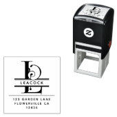 Fancy hoofdletter - L - Terugkeeradres Monogram Zelfinktende Stempel (In situ)