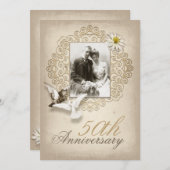 fancy huwelijksfeestdag kaart (Voorkant / Achterkant)